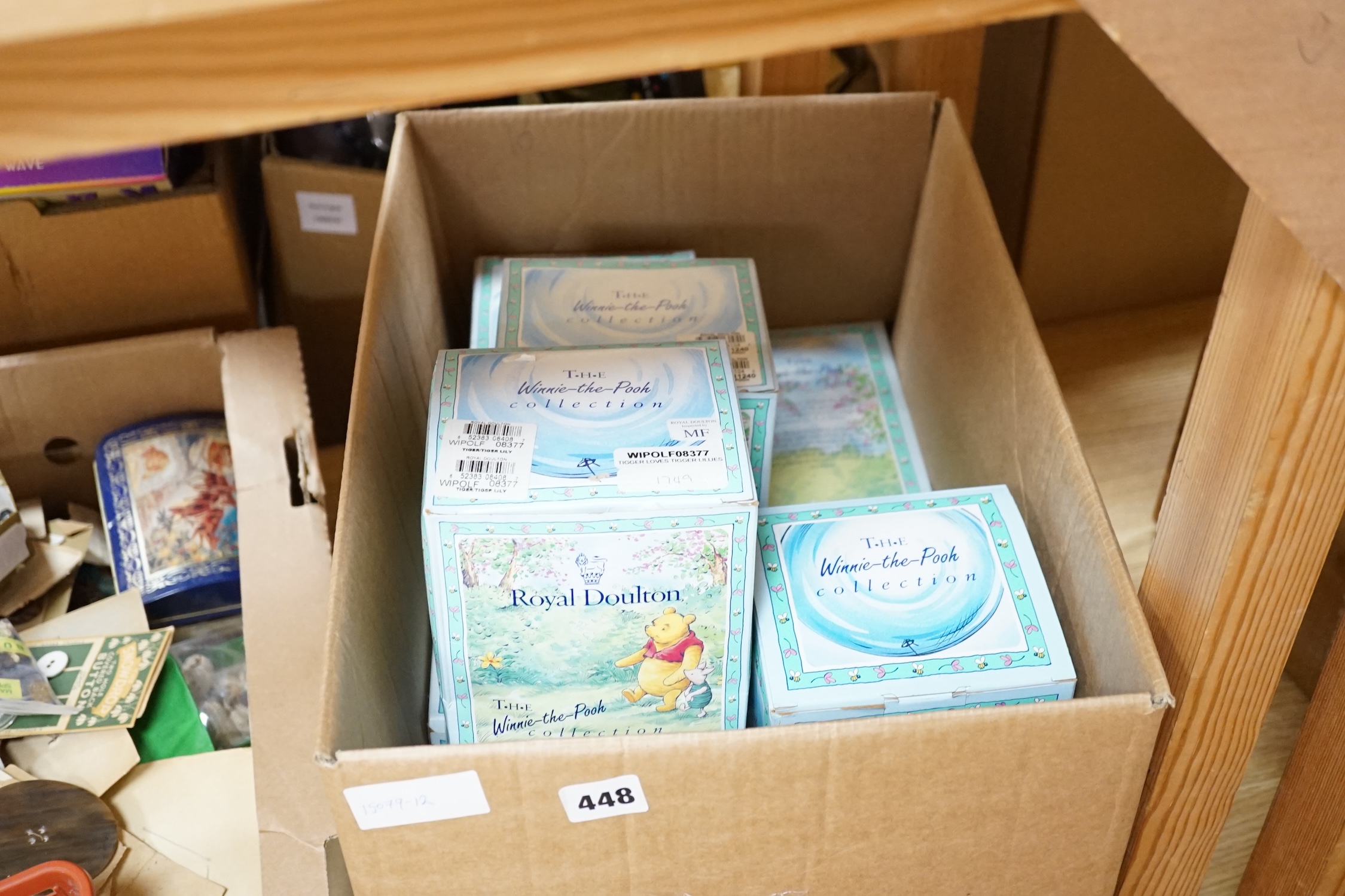 Ten various Royal Doulton ‘Winnie the Pooh Collection’ boxed figures to include ‘Eeyore Loses a Tail’, ‘Tigger Loves Tigger Lilies’. Condition - fair to good